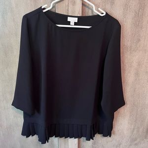 JJill Black 3/4 Sleeve Blouse